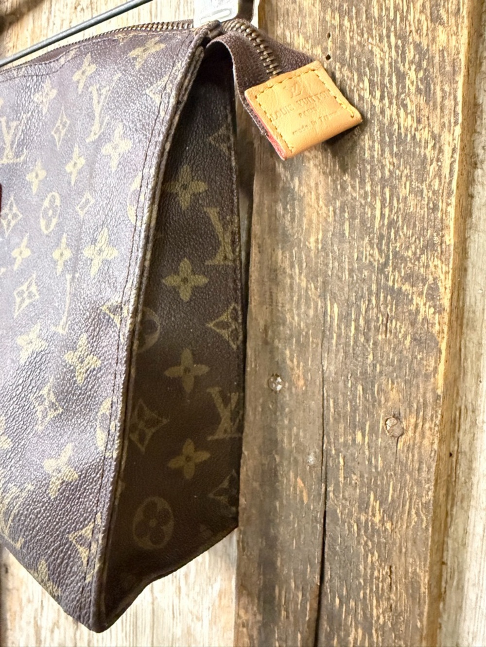 VTG Louis Vuitton Monogram Clutch Toiletry Pouch Cosmetic Bag 26 Large - Picture 5 of 16